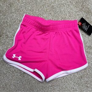 NEW Girl's Under Armour Athletic Pull-On Shorts (Pink) Size 4